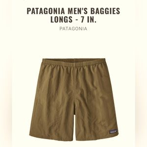 Men’s Patagonia Baggies Longs- 7”